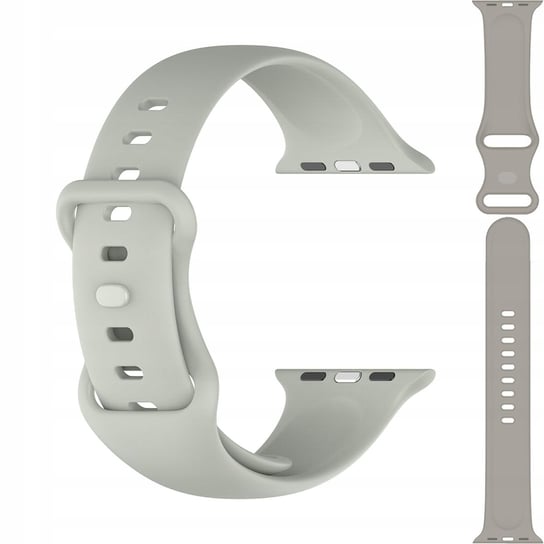 Pasek Bizon Strap Watch Silicone do Apple Watch 42/44/45/49 mm, jasnoszary Bizon