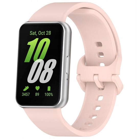 Pasek Bizon Strap Watch Silicone do Galaxy Fit 3, różowy Bizon