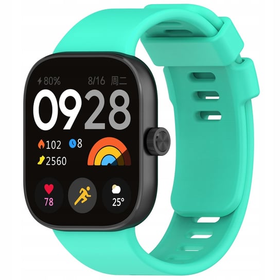 Pasek Bizon Strap Watch Silicone do Xiaomi Redmi Watch 4 / Xiaomi Band 8 Pro, ciemno-miętowy Bizon