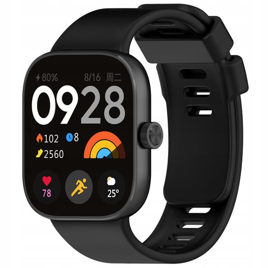 Pasek Bizon Strap Watch Silicone do Xiaomi Redmi Watch 4 / Xiaomi Band 8 Pro, czarny Bizon