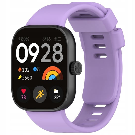 Pasek Bizon Strap Watch Silicone do Xiaomi Redmi Watch 4 / Xiaomi Band 8 Pro, fioletowy Bizon