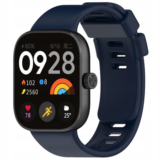 Pasek Bizon Strap Watch Silicone do Xiaomi Redmi Watch 4 / Xiaomi Band 8 Pro, granatowy Bizon