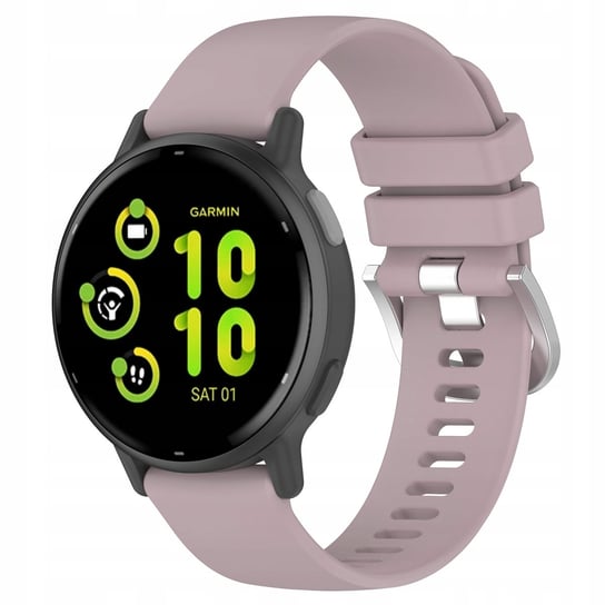 Pasek Bizon Strap Watch Silicone Pro do Garmin Vivoactive 5, jasnofioletowy Bizon