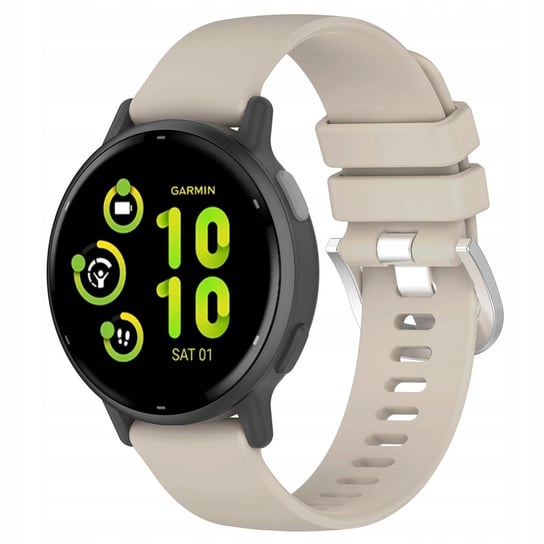 Pasek Bizon Strap Watch Silicone Pro do Garmin Vivoactive 5, jasnoszary Bizon