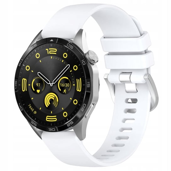 Pasek Bizon Strap Watch Silicone Pro do Huawei Watch GT 4 46 mm, biały Bizon