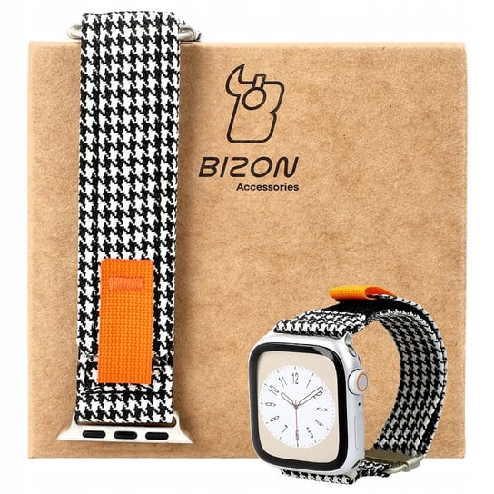 Pasek Bizon Strap Watch Urban do Apple Watch 38/40/41 mm, czarno-biała pepitka Bizon