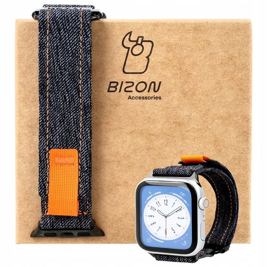 Pasek Bizon Strap Watch Urban do Apple Watch 42/44/45/49 mm, ciemnoniebieski jeans Bizon