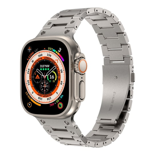 Pasek bransoleta Y Steel Link do Apple Watch 1/2/3/4/5/6/7/8/SE/Ultra 42/44/45/49mm (Starlight Titanium) D-pro