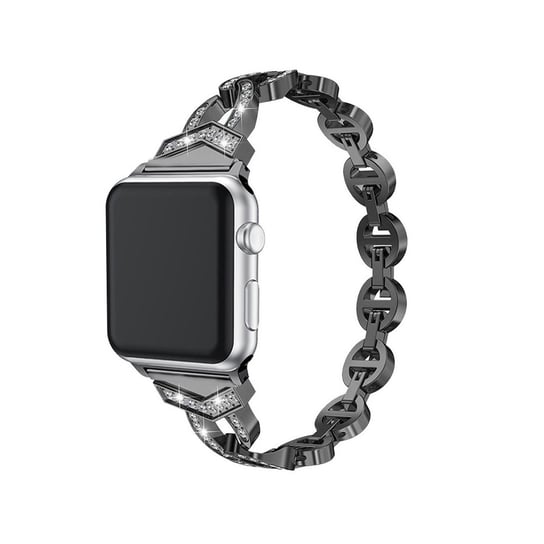 Pasek bransoletka do Apple Watch 42/44/45 wzór 3 czarna Inna marka