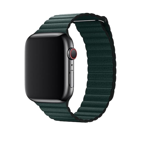 Pasek DEVIA Elegant Leather Loop do Apple Watch 44mm/42mm, forest green Devia