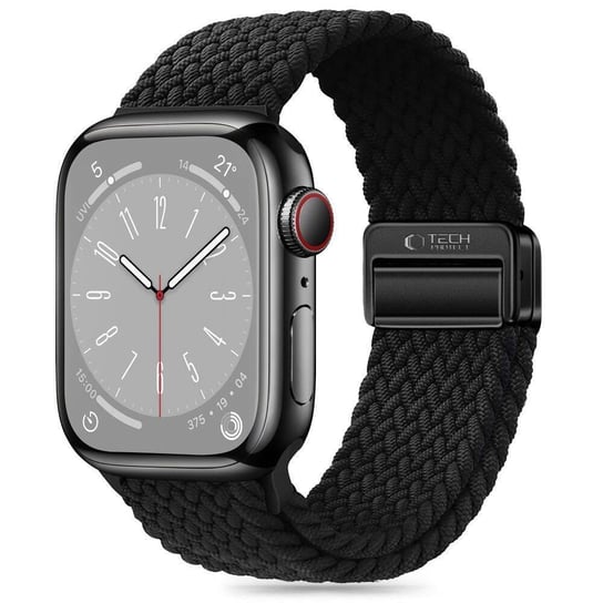 Pasek do APPLE WATCH 3 / 4 / 5 / 6 / 7 / 8 / 9 / SE (38 / 40 / 41 MM) Tech-Protect Nylonmag czarne TECH-PROTECT