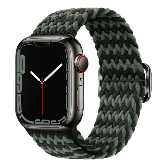 Pasek do Apple Watch 41mm / 40mm / 38mm Pleciony Oddychający Nylon Ciemnozielony Avizar