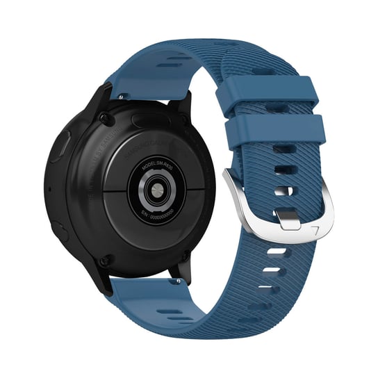 Pasek do Galaxy Watch Active 2 Silikon teksturowany Niebieski Avizar