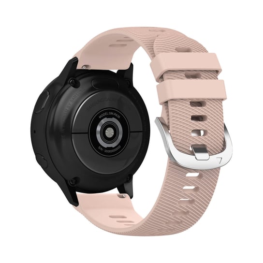 Pasek do Galaxy Watch Active 2 Teksturowany silikon beżowy Avizar