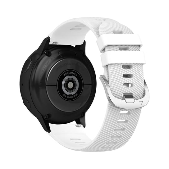 Pasek do Galaxy Watch Active 2 Teksturowany silikon biały Avizar