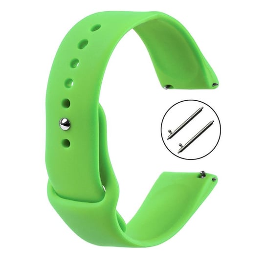 Pasek do smartwatch 18mm / Silikonowy / Uniwersalny / S01 - limonkowy + teleskopy ExtremeStyle