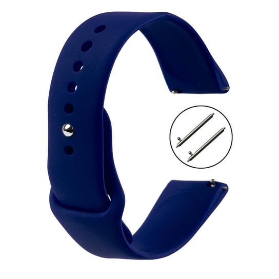 Pasek do smartwatch 22 mm / Silikonowy / Uniwersalny / S01 - granatowy + teleskopy ExtremeStyle
