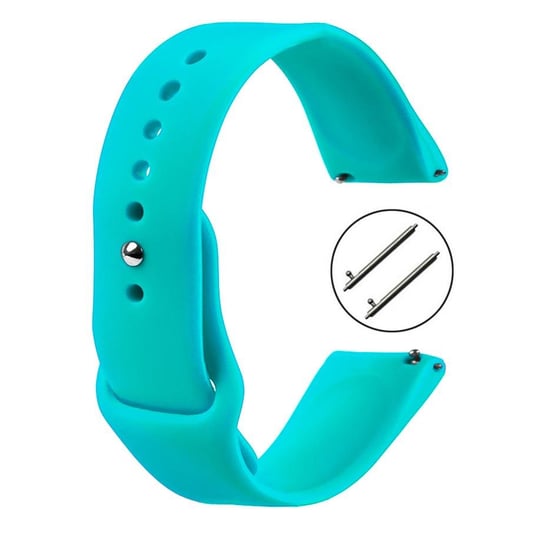 Pasek do smartwatch 22 mm / Silikonowy / Uniwersalny / S01 - turkusowy + teleskopy ExtremeStyle
