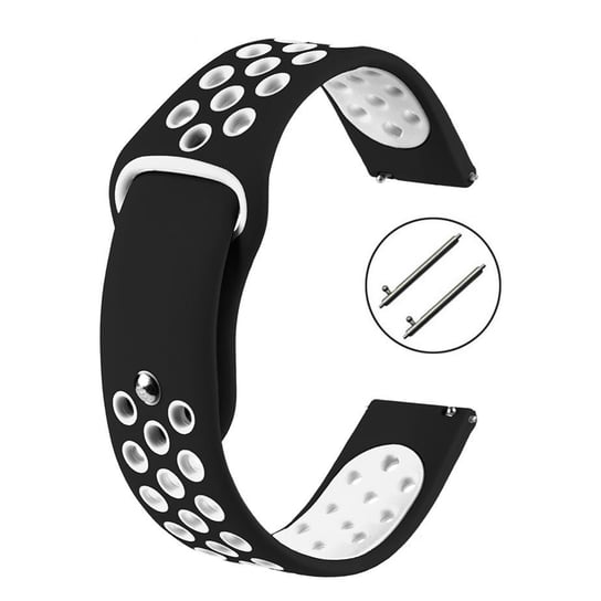 PASEK DO ZEGARKA 22MM – SILIKONOWY – czarno-biały ExtremeStyle