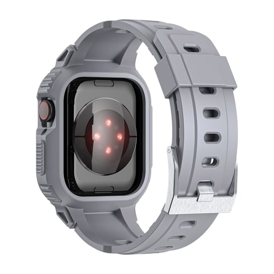 Pasek do zegarka Apple 41 mm / 40 mm / 38 mm Silikon z etui odpornym na wstrząsy Szary Avizar