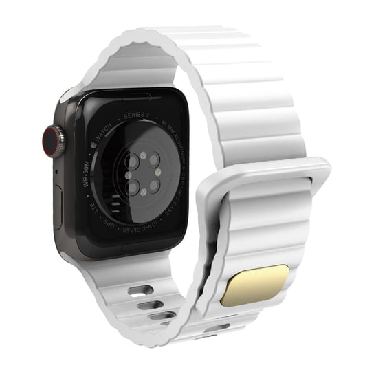 Pasek do zegarka Apple 41mm / 40mm / 38mm Elastyczny i miękki silikon Biały Avizar