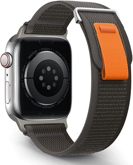 PASEK DO ZEGARKA APPLE WATCH 1/2/3/4/5/6/7/8/9/10/SE 42/44/45 CZARNO-SZARY Inna marka