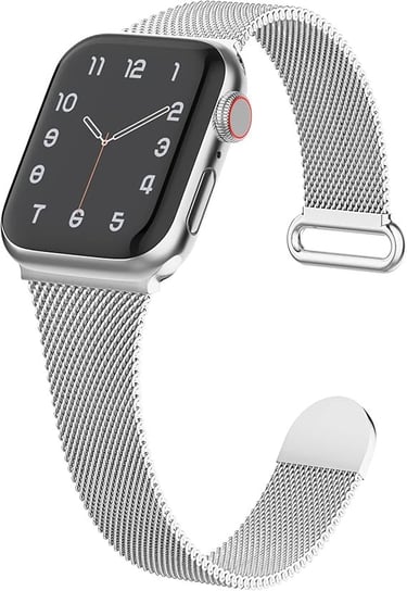 PASEK DO ZEGARKA APPLE WATCH 1/2/3/4/5/6/7/8/9/SE 38/40/41mm SREBRNY STAL Amazon