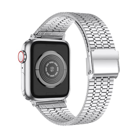 Pasek do zegarka Apple Watch 49 mm 45 mm 44 mm 42 mm Kwadratowe stalowe ogniwa Srebrny Avizar