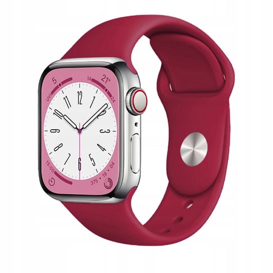 PASEK do Zegarka APPLE WATCH GUMOWY 42/44/45mm AMARANTOWY Inna marka
