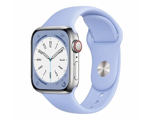 Pasek do zegarka Apple Watch Sport 42/44/45/49 Niebieski Silikon Rhinocell Rhinocell