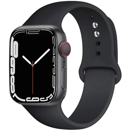 Pasek do zegarka Apple Watch Sport 42/44/45/49mm Czarny Silikon Rhinocell Rhinocell