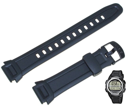 Pasek do zegarka Casio W-756 -1AV czarny 10287400 Casio