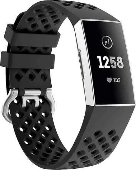 Pasek do zegarka fitbit charge 3/3 se czarny silikon wodoodporny Amazon