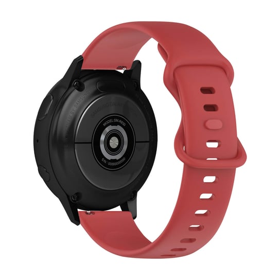 Pasek do zegarka Galaxy Watch Active 2 Gładki silikon Czerwony Avizar
