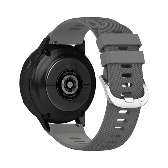 Pasek do zegarka Galaxy Watch Active 2 Silikon teksturowany Szary Avizar