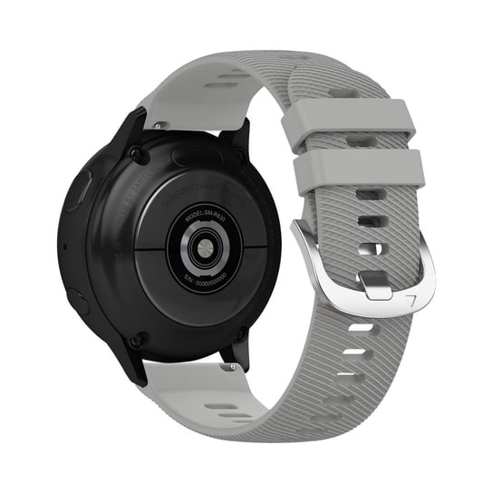Pasek do zegarka Galaxy Watch Active 2 Silikon teksturowany Szary Avizar