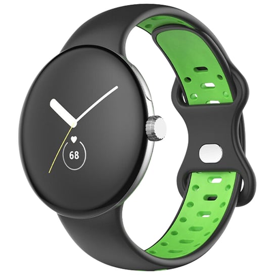Pasek do zegarka Google Pixel Dwukolorowy silikonowy elastyczny zielono-zielony Avizar