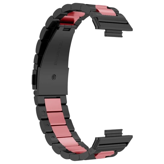 Pasek do zegarka Huawei Fit 2 ze stali nierdzewnej, dwukolorowe ogniwa, różowo-różowy Avizar