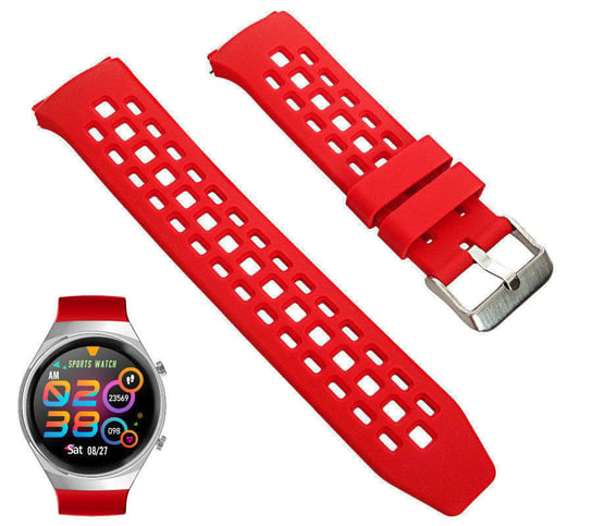 Pasek do zegarka smartwatch Rubicon RNCE68 czerwony Rubicon