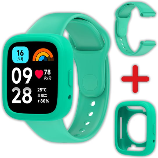 Pasek + etui Vanfone 2w1 do Xiaomi Redmi Watch 3 Active, turkusowy Vanfone