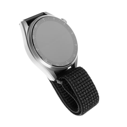 Pasek FIXED Nylon Strap o szerokości 20 mm do smartwatcha, czarny odblaskowy FIXED