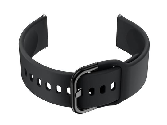Pasek gumowy do smartwatch 20mm - czarny/czarny KEMER