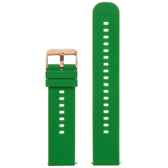 Pasek gumowy do zegarka U27 - zielony/rosegold - 18mm PACIFIC