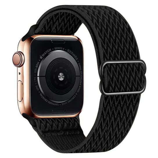 Pasek Nylon Strap Do Apple Watch 1 2 3 4 5 6 7 Se 38/40/41Mm - Czarny Bowi