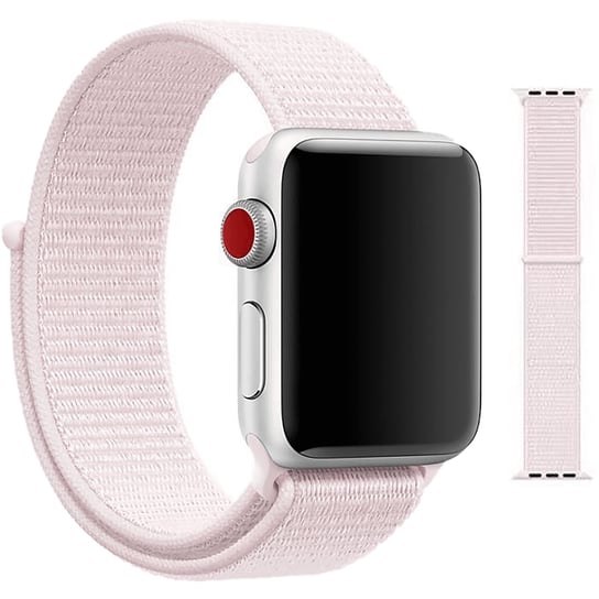 Pasek nylonowy do Apple Watch 3/4/5/6/SE 38/40mm Pearl Pink smartGEAR