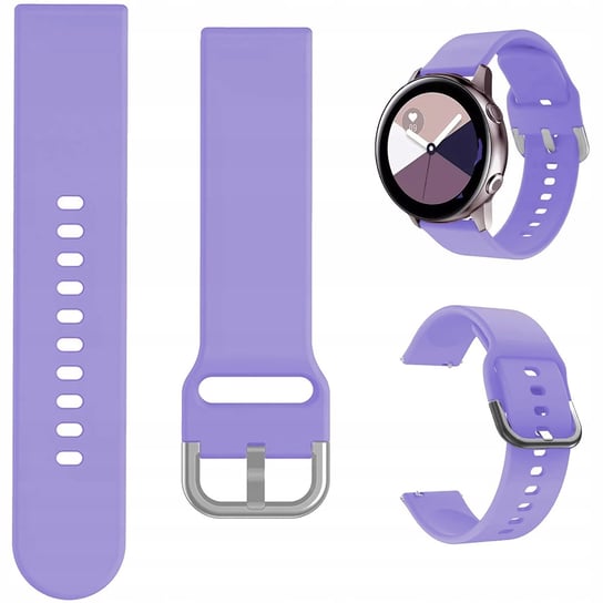Pasek Opaska 20 Mm Silikon Do Zegarka Smartwatch Uniwersalny Fioletowy Hello Case