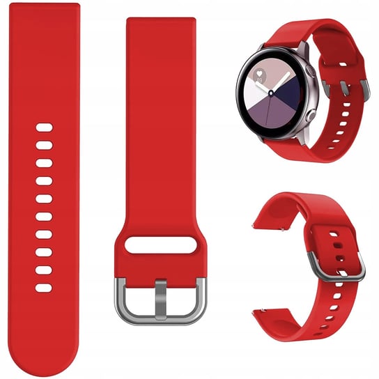 Pasek Opaska 22 Mm Silikon Do Zegarka Smartwatch Uniwersalny Czerwony Hello Case