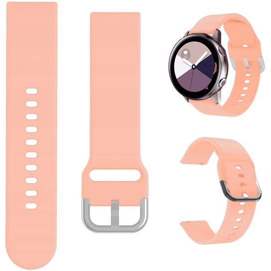 Pasek Opaska 22 Mm Silikon Do Zegarka Smartwatch Uniwersalny Jasny Różowy Hello Case