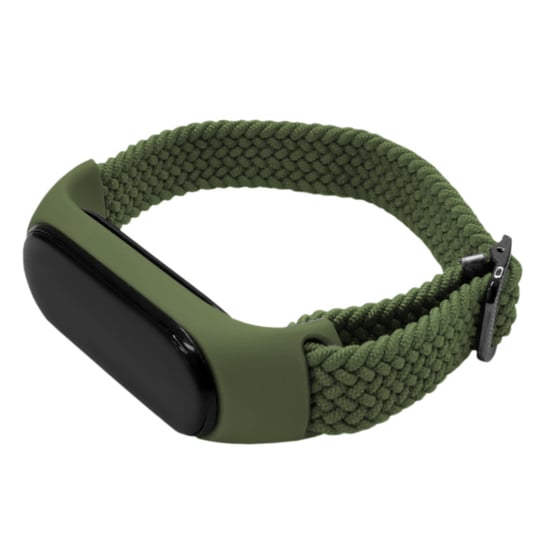 PASEK, OPASKA MATERIAŁOWA Z ZAPIĘCIEM do XIAOMI MI BAND 3/4/5/6 (ciemnozielony) Chronsmarta