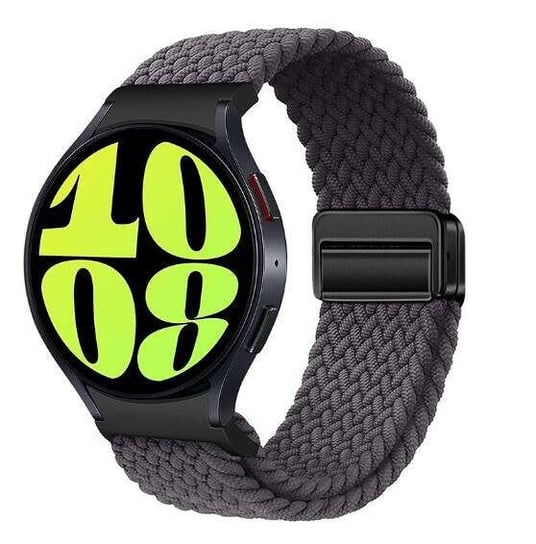 Pasek Opaska NYLON MAGNETIC do SAMSUNG GALAXY WATCH 4 / 5 / 6 / 7 / FE  40 / 42 / 44 / 46 MM szara Bestphone